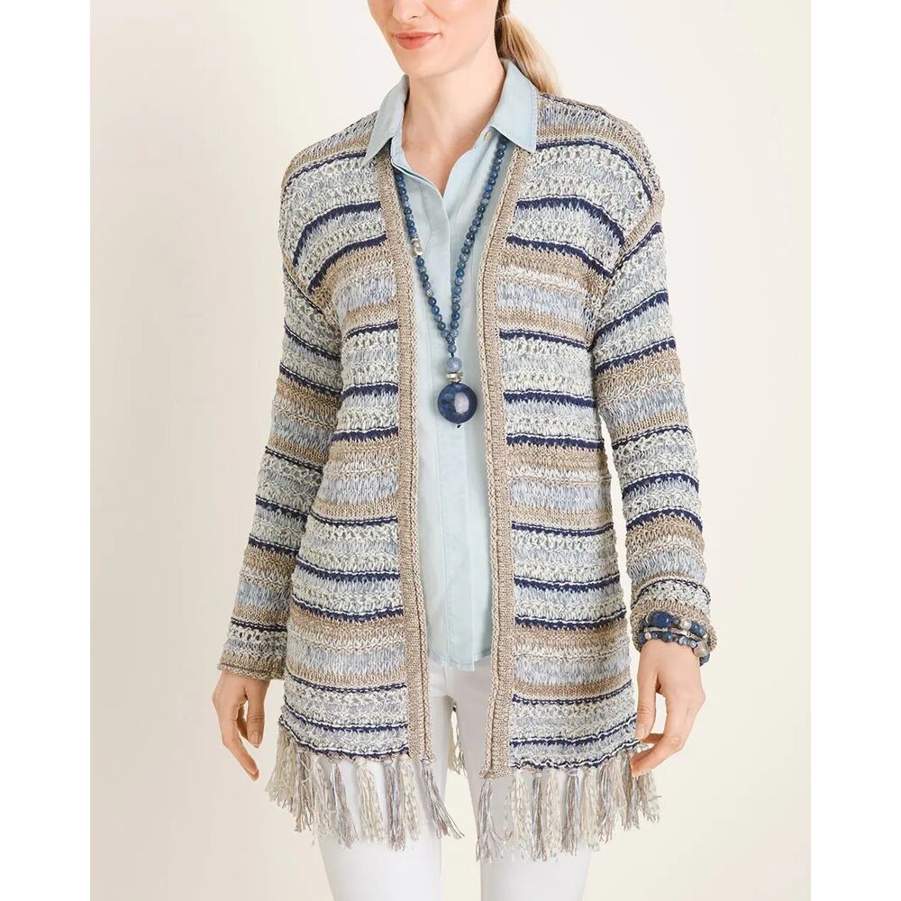 Chico’s Boho Chic Blue Cardigan – Size Small |‎ Bohemian